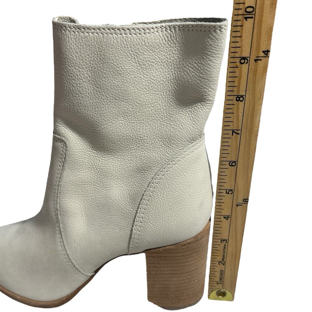 NWOB Gianni Bini Sz 9.5m Darnold Nubuck Block Heel Booties Pointed Toe Leather - Picture 8 of 9